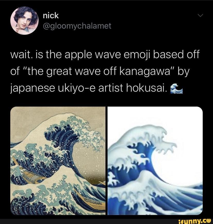 wave emoji apple