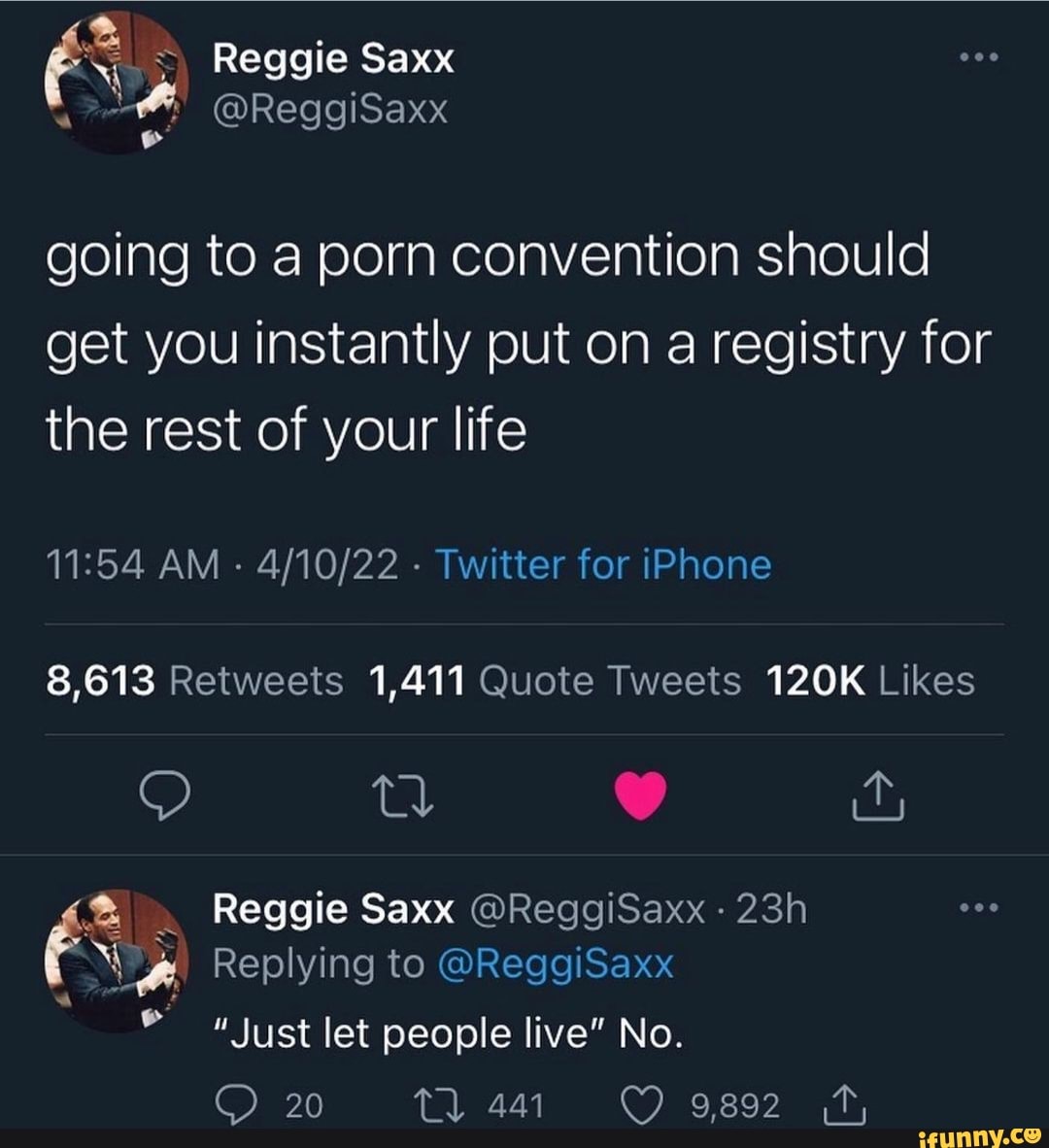 Going to a porn convention should get you instantly put on a registry for  the rest