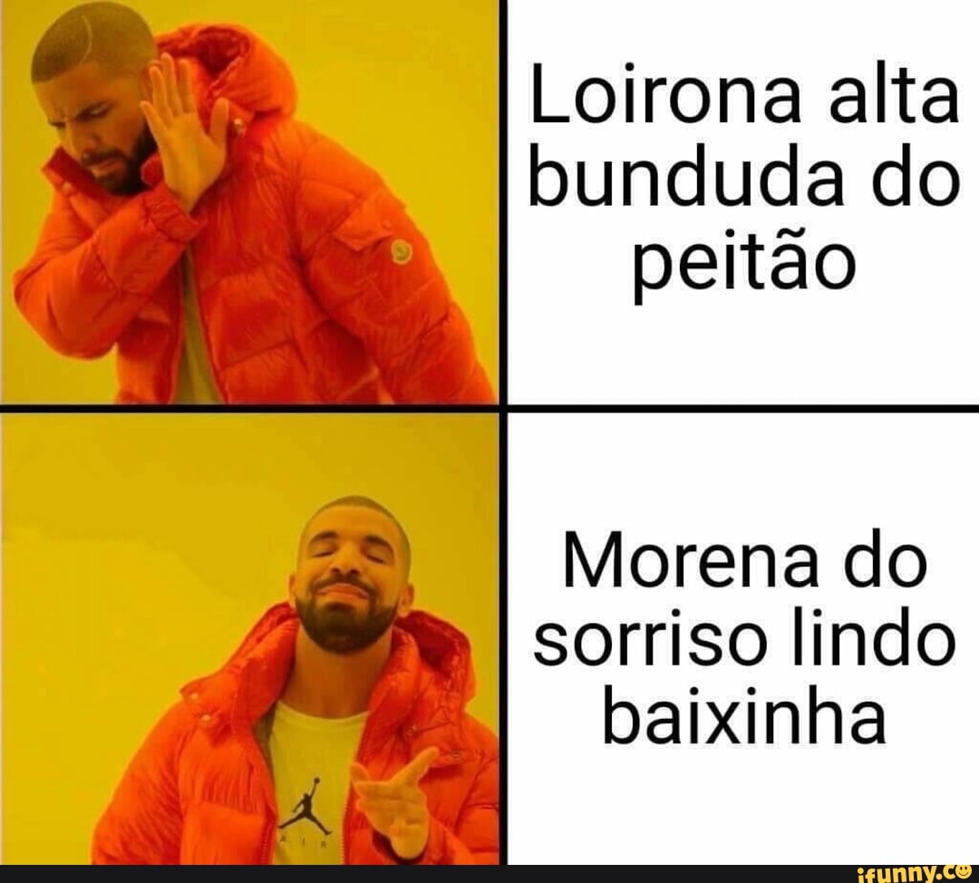 Loirona alta bunduda do peitão Morena do sorriso lindo baixinha - iFunny  Brazil