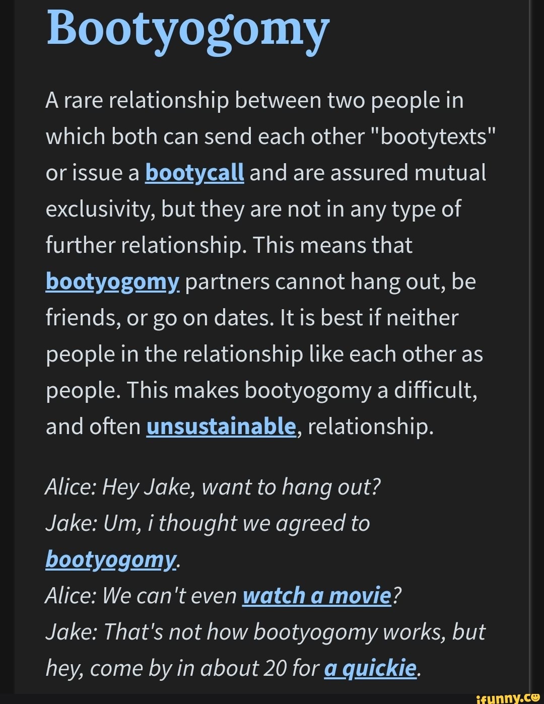 Bootyogomy A rare relationship between two people in which both can send  each other 