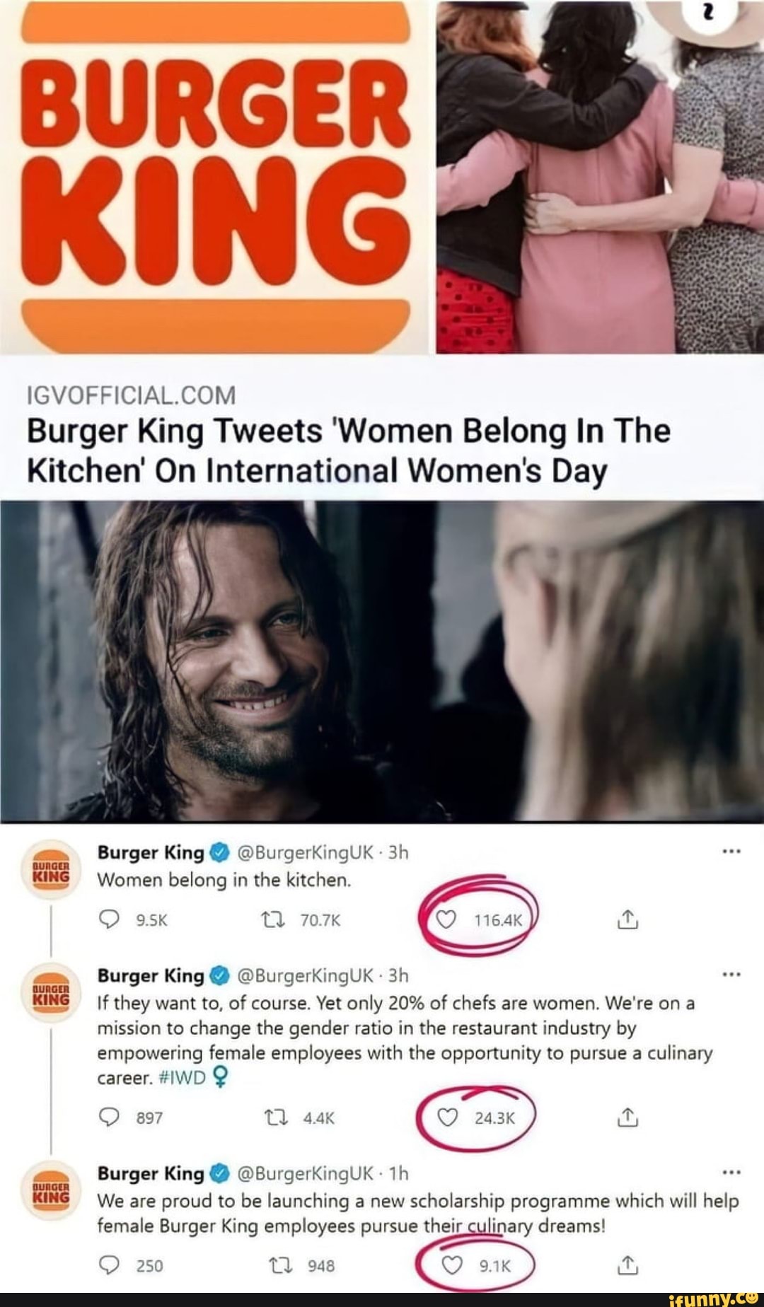 Burger King @ KING Women belong in the kitchen. MEMES AM - iFunny