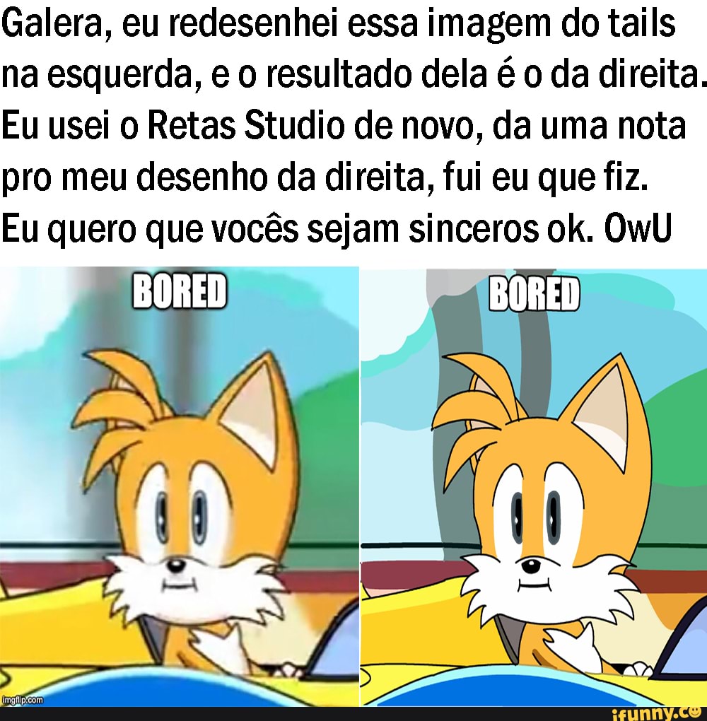 Meu desenho baseado no Tails