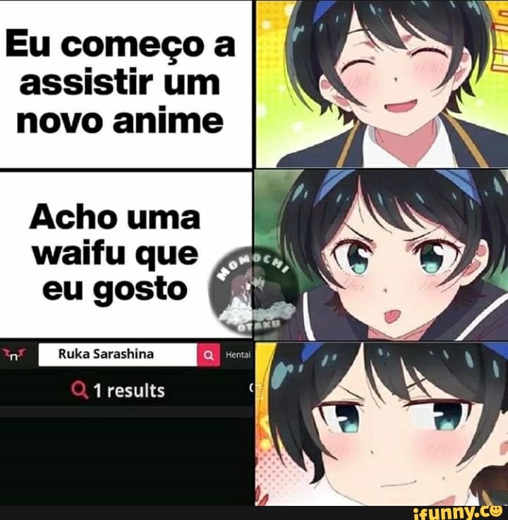 Eu começo a assistir um novo anime Acho uma waifu que eu gosto Ruka  Sarashina results - iFunny Brazil