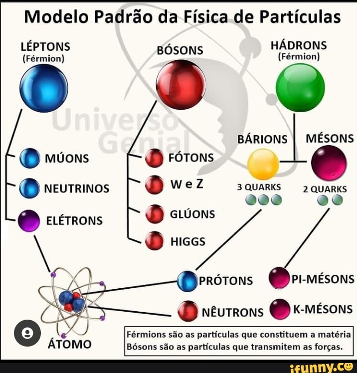 Modelo Padrão Da Física De Partículas LÉptons BÓsons HÁdrons Férmion