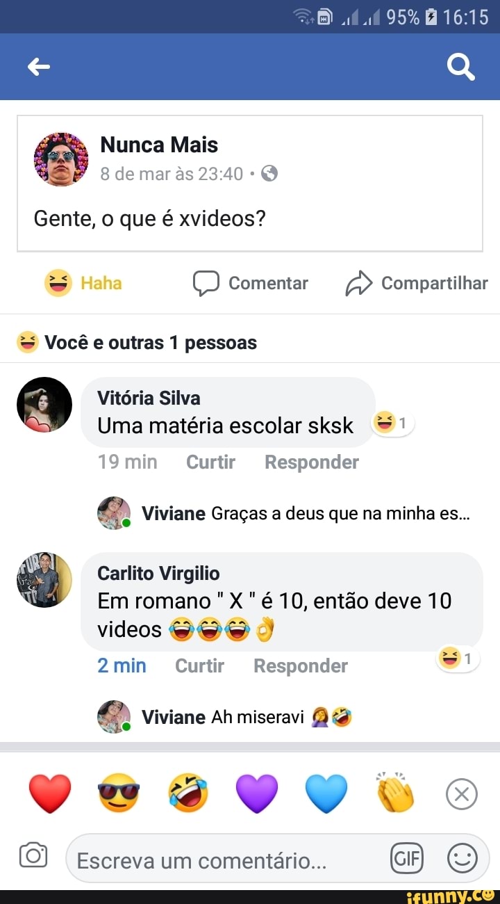 Q Nunca Mais Gente, o que é xvideos? O Comentar a Compartilhar e outras 1  pessoas