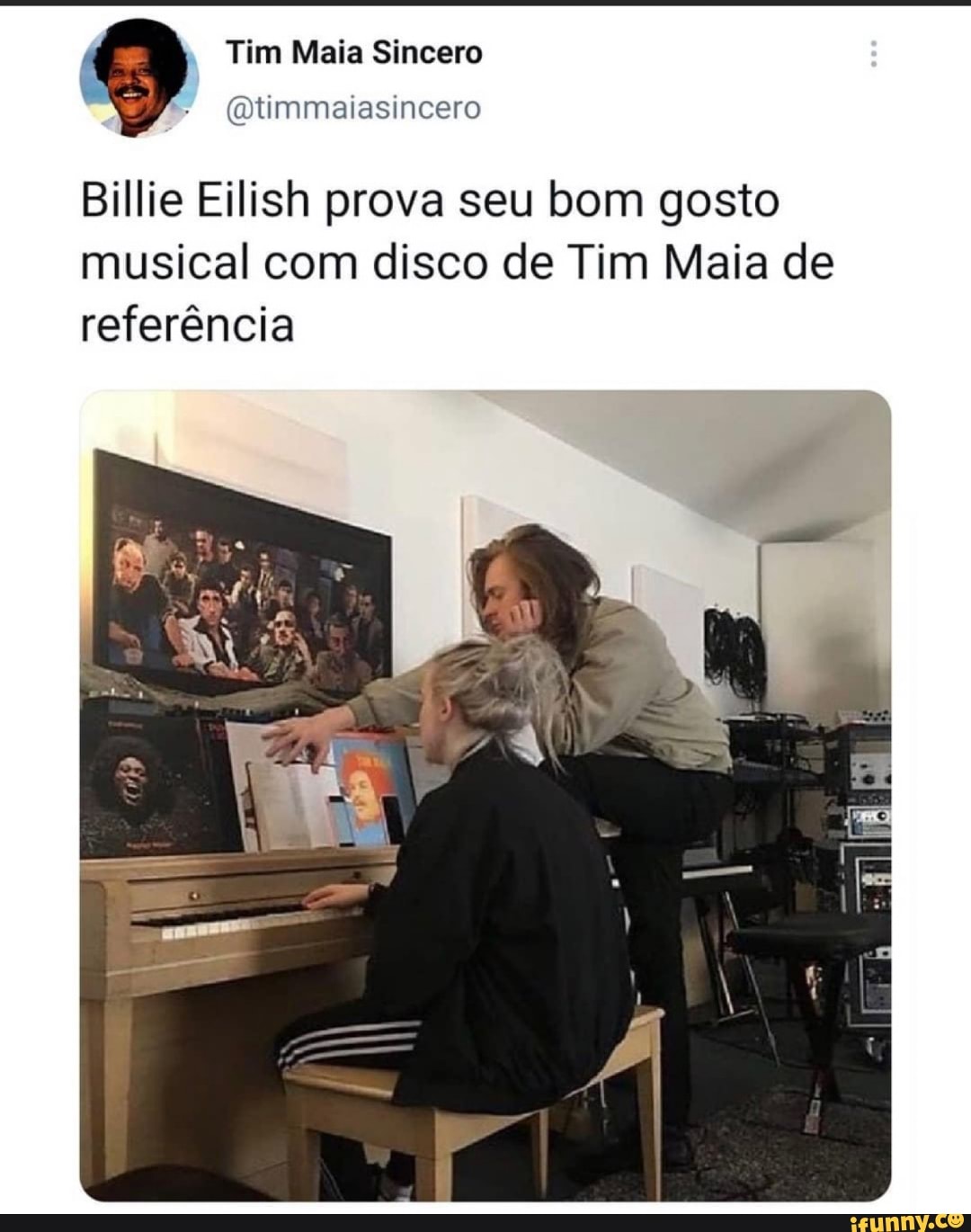 Billie Eilish prova seu bom gosto musical com disco de Tim Maia de  referência - iFunny Brazil