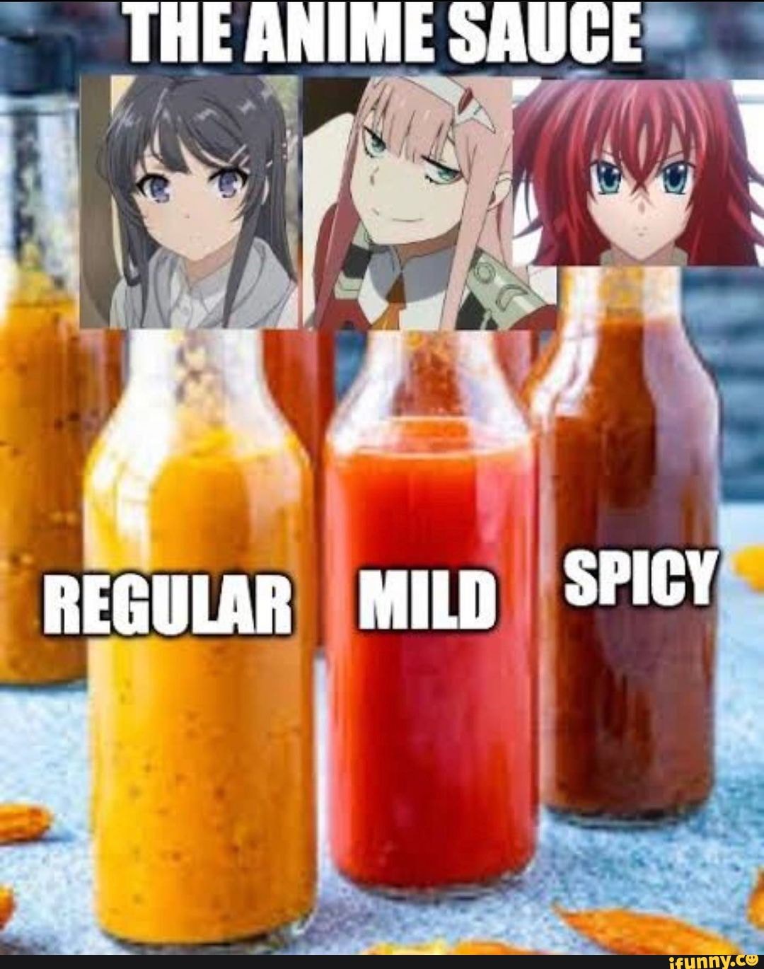 Anime meme with spicy sauce 