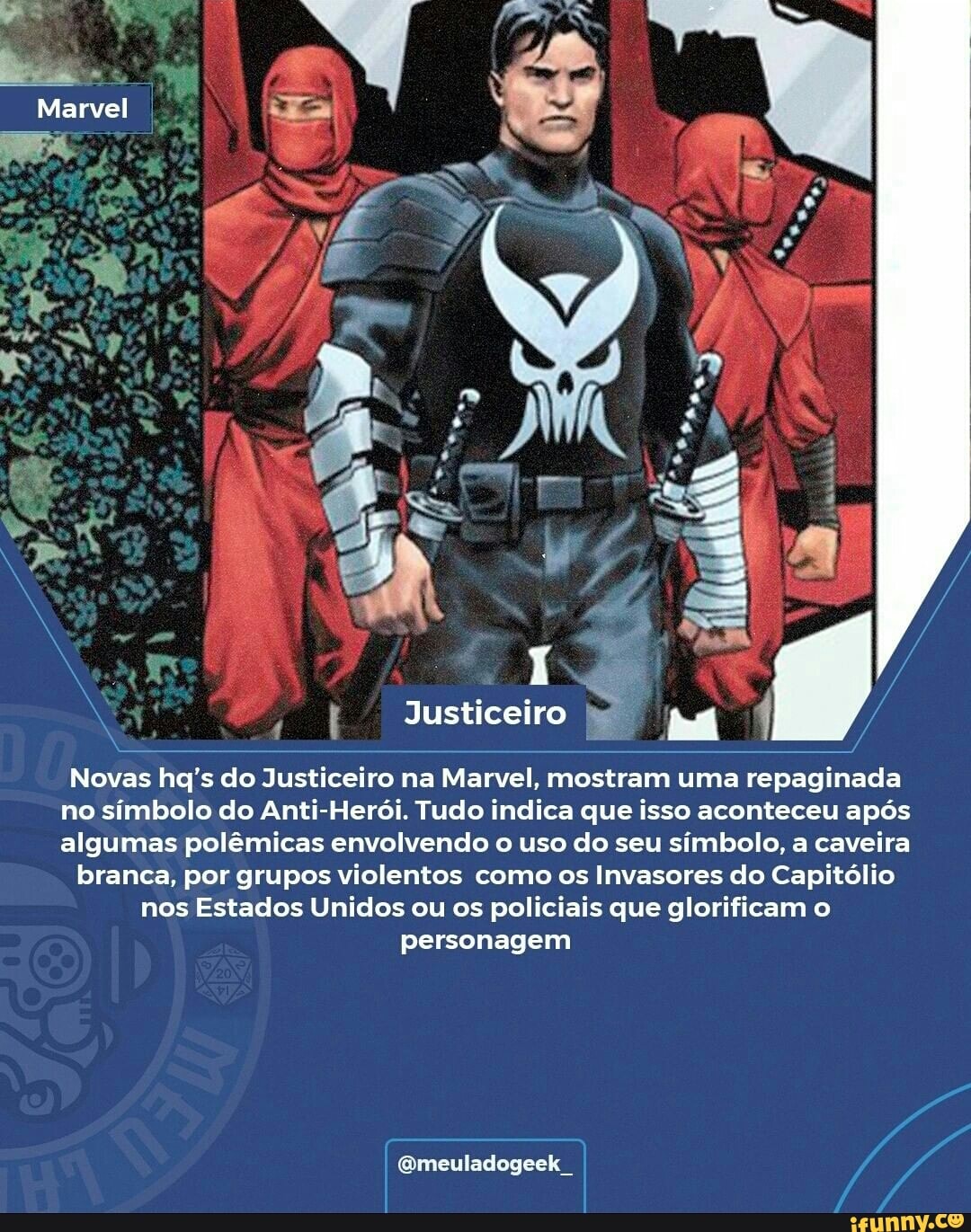 Um Vingador está tentando roubar o símbolo do Justiceiro nas HQs da Marvel