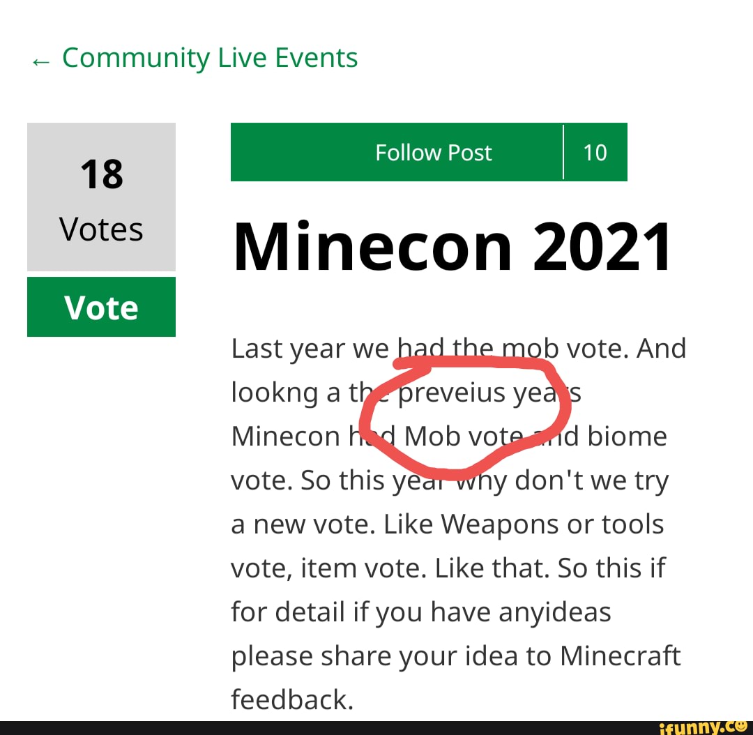 Minecraft Live 2021: The Mob Vote 