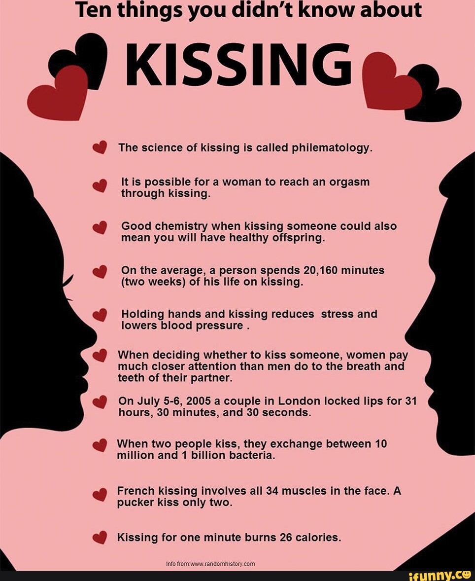 Ten things you didn t know about if KISSING The science of kissing