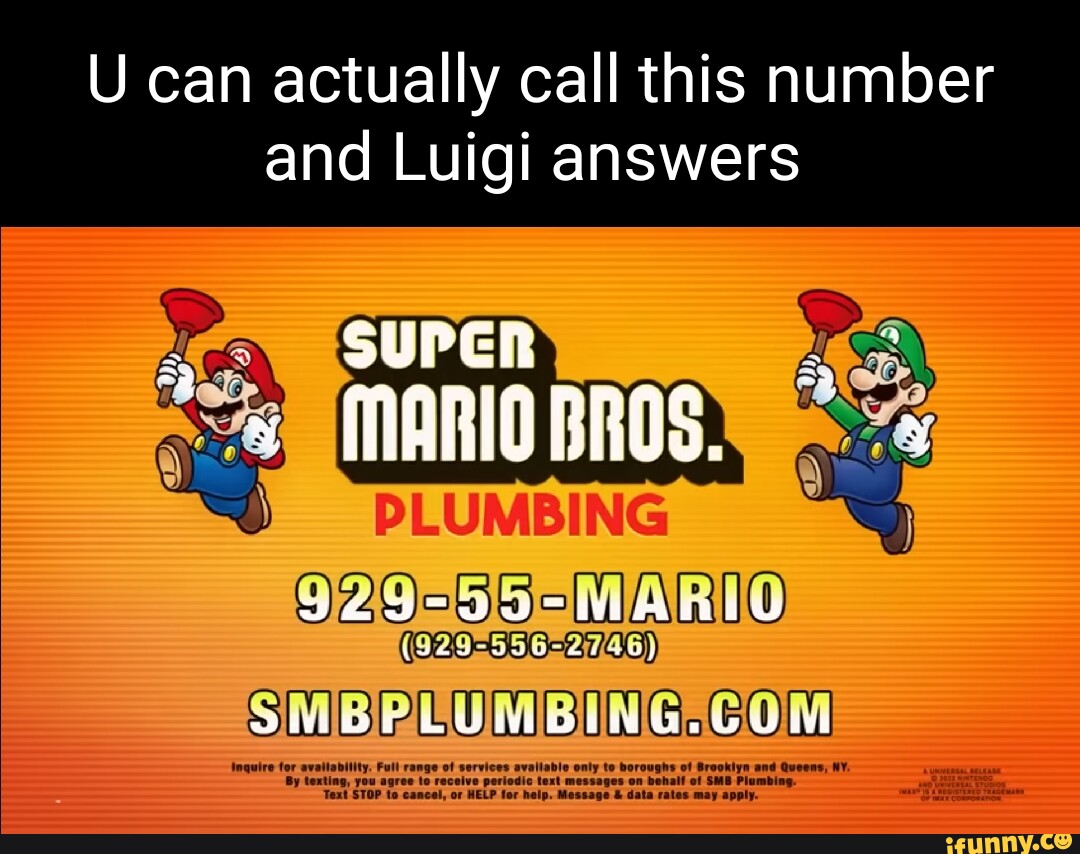 Call Or Text The Mario Bros In Real Life, It Actually Works!
