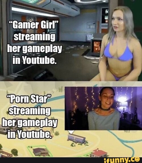 Gamer Girl streaming her gameplay in Youtube Porn Star  