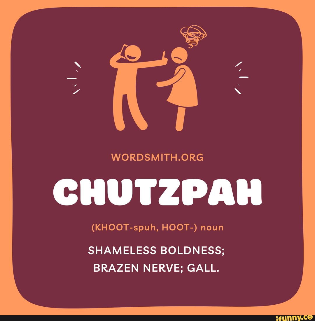 What's the meaning of chutzpah, How to pronounce chutzpah? 