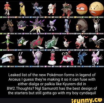 Todos os novos pokémons/ formas alternativas de Legends Arceus - iFunny  Brazil