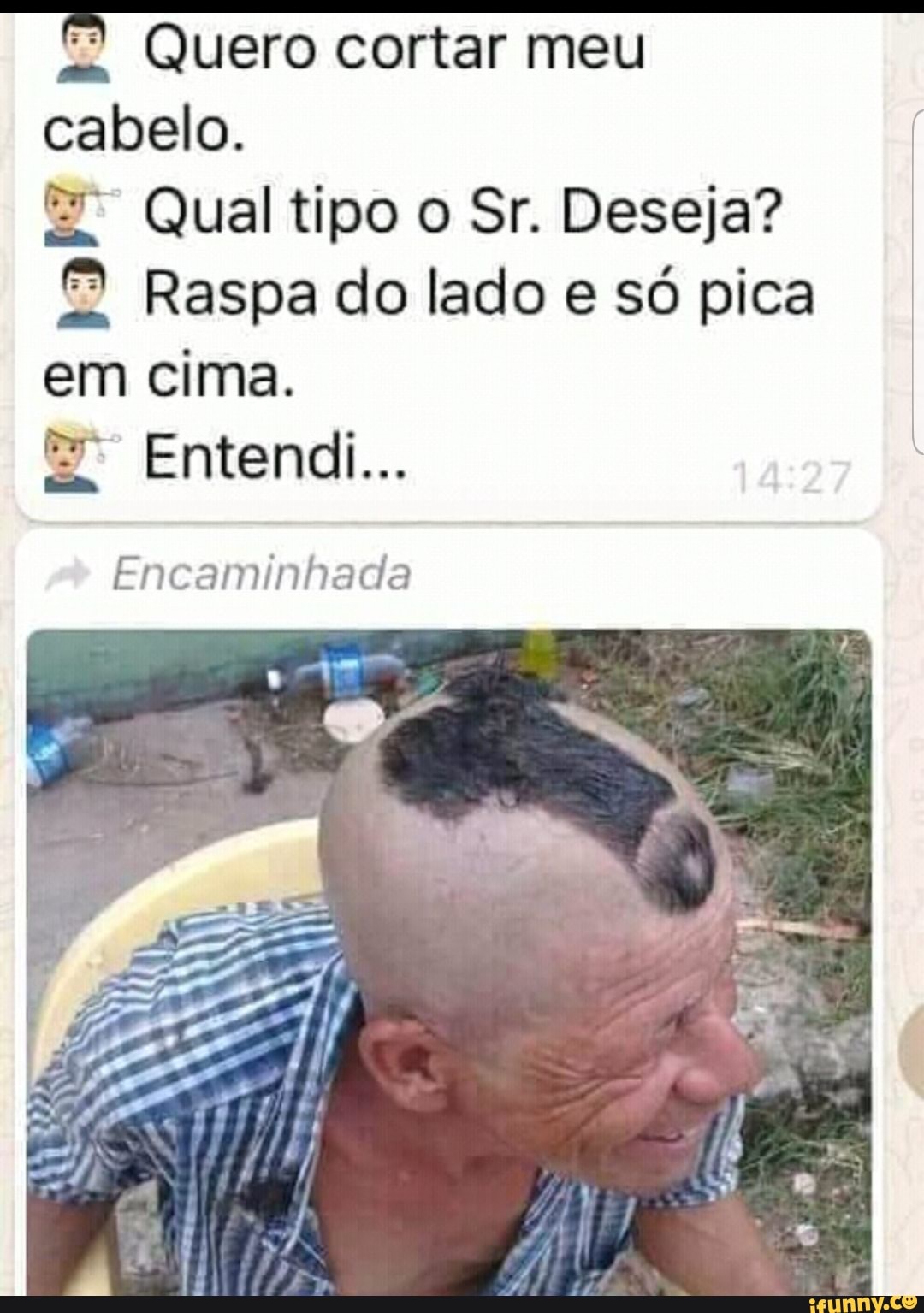 Quero cortar meu cabelo. =