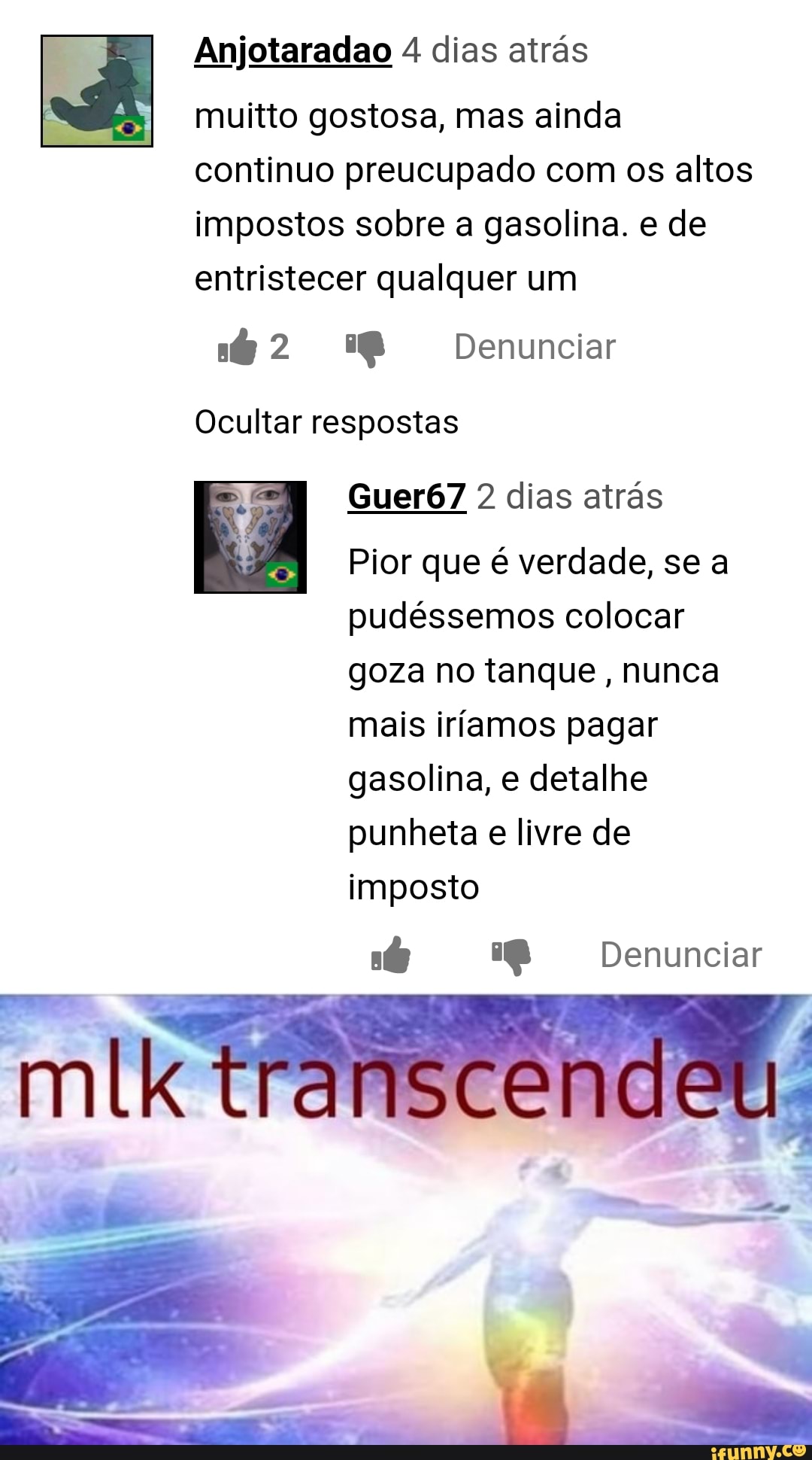 Anjotaradao 4 dias atrás muitto gostosa, mas ainda continuo preucupado com  os altos impostos sobre a