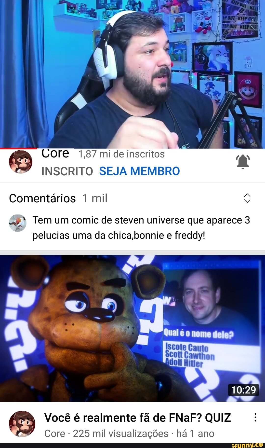 Quem você seria em FNAF? Quiz MEMES 