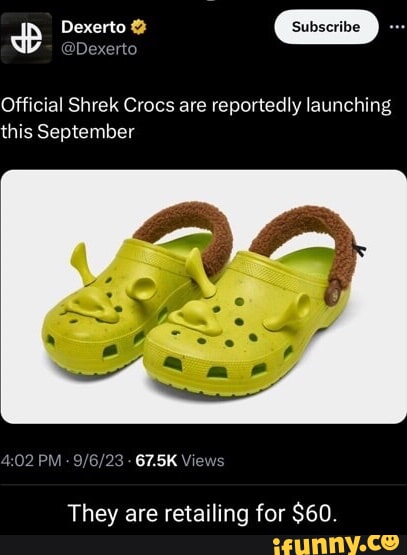 I still can't believe Shrek crocs are happening. : r/Shrek