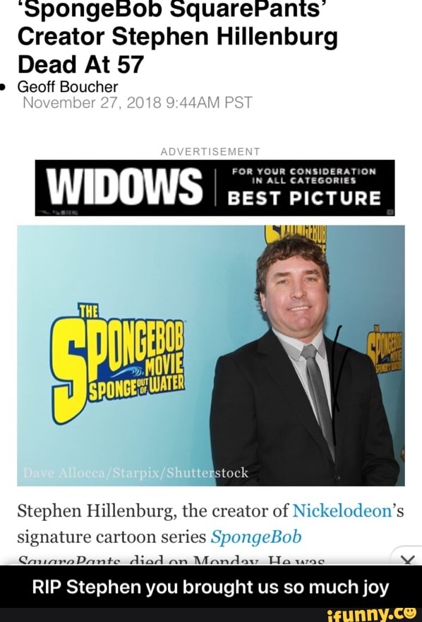 SpongeBob Squarepants' creator Stephen Hillenburg dead at 57