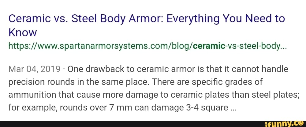 Steel vs Ceramic Body Armor