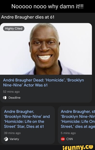 Andre Braugher, of 'Homicide' and 'Brooklyn Nine-Nine,' dies