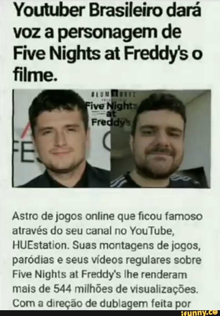 Nomes dos Animatronics na dublagem brasileira do filme de FNaF