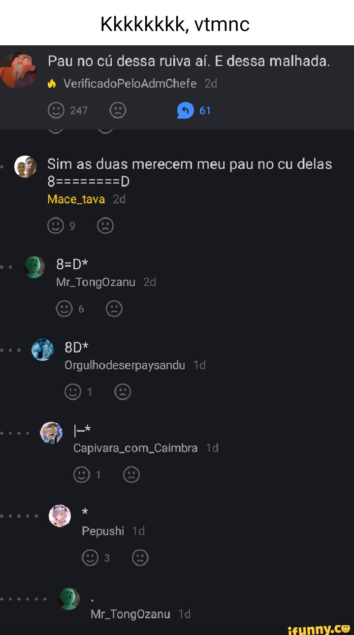 Pau no cú dessa ruiva aí. E dessa malhada. VerificadoPeloAdmChefe & Sim as  duas merecem meu