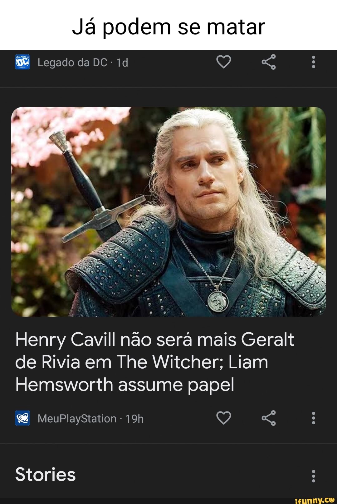 The Witcher: Henry Cavill deixará a série e Liam Hemsworth assume como  Geralt de Rívia