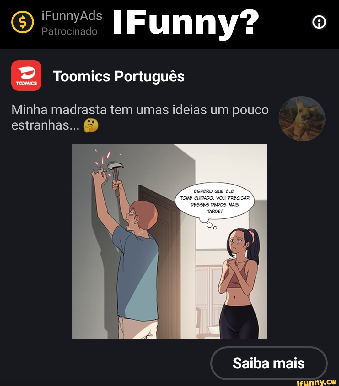 Ny? Toomics Português Minha madrasta tem umas ideias um pouco iFunnyAd  estranhas... Saiba mais - iFunny Brazil