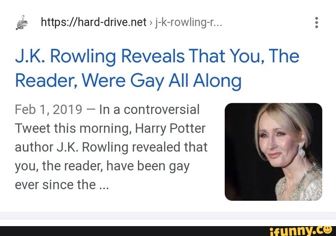 J k rowling J.K. Rowling Reveals That You The Reader Were