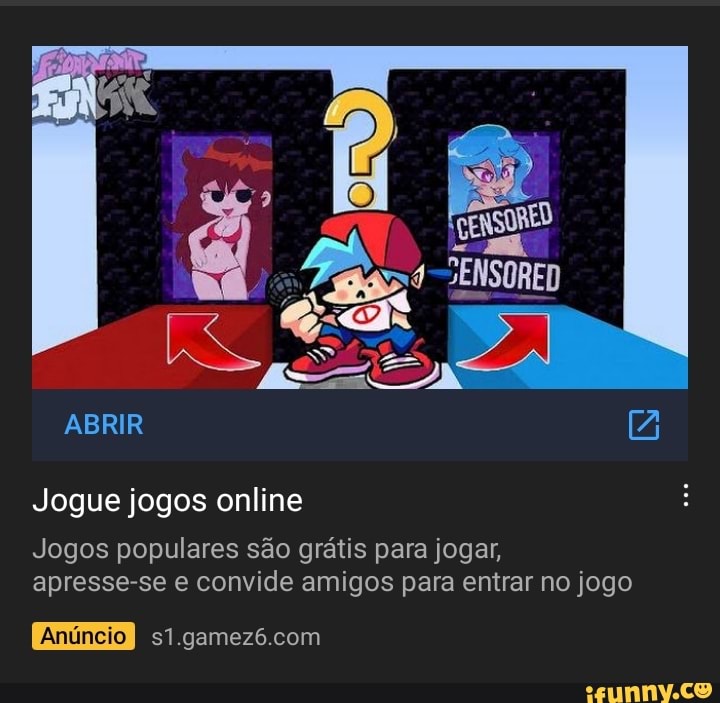 ABRIR Jogue jogos online Jogos populares são grátis para jogar, apresse-se  e convide amigos para entrar no jogo gamez6 com - iFunny Brazil