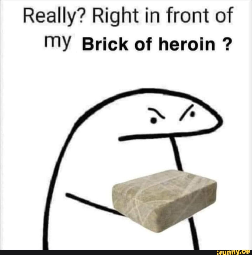 Really? Right in front of MY Brick of heroin ? - iFunny Brazil