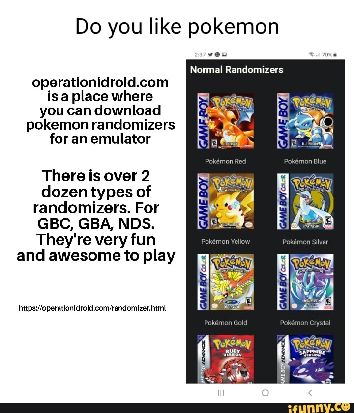 Do you like pokemon 008 Normal Randomizers is a place where you