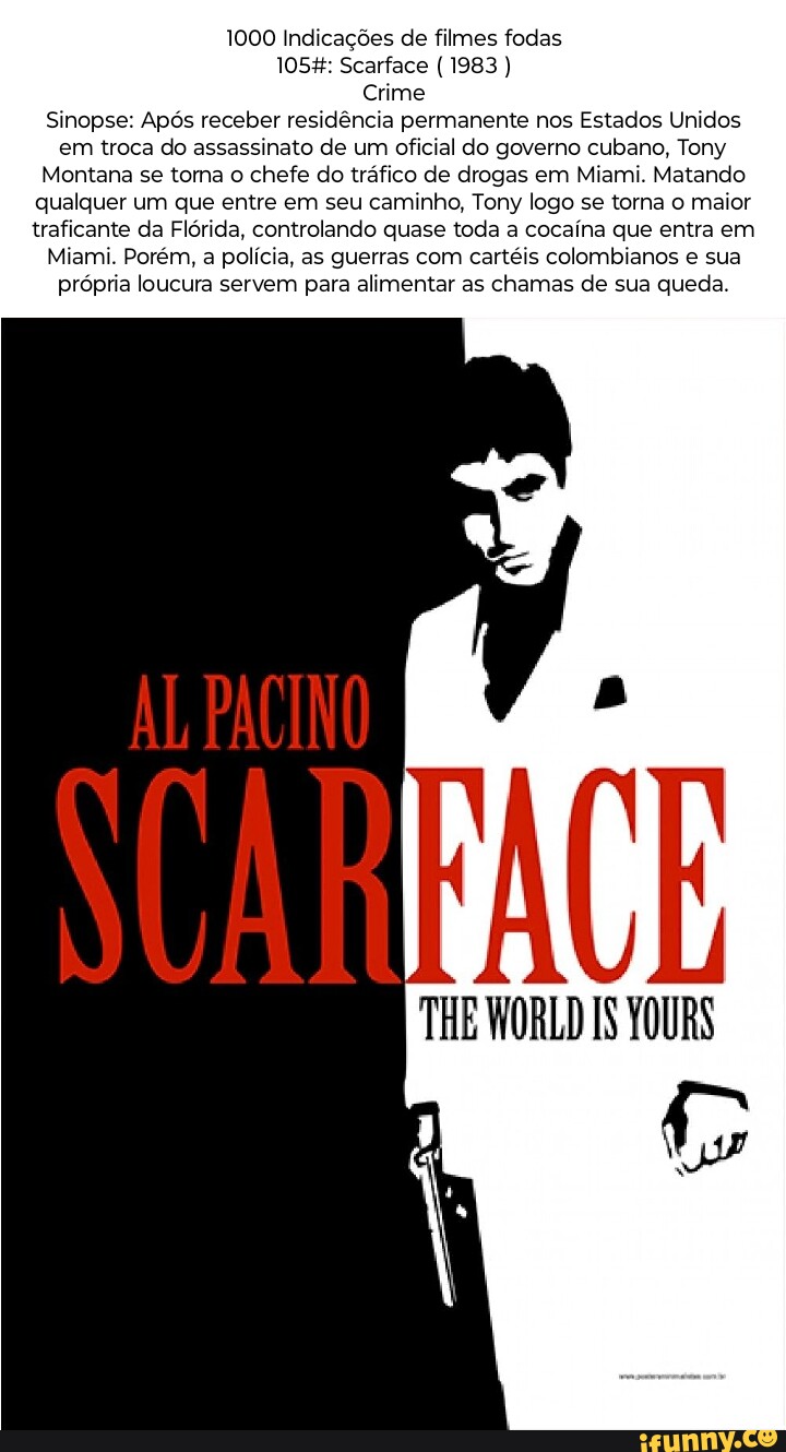 O que vocês acham de Scarface?Vale a pena assistir? : r/filmes