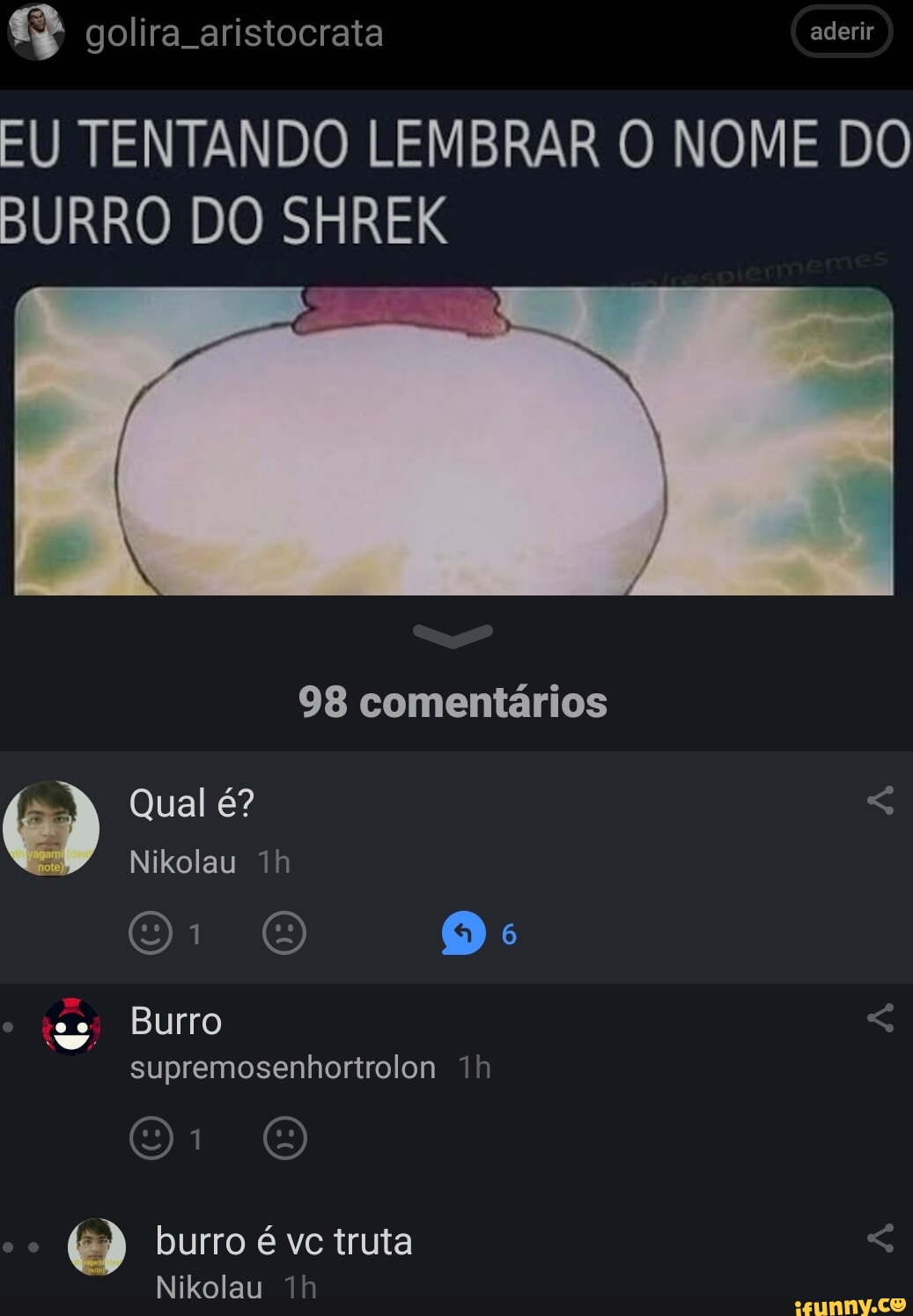 Burro do Shrek meme em 2023