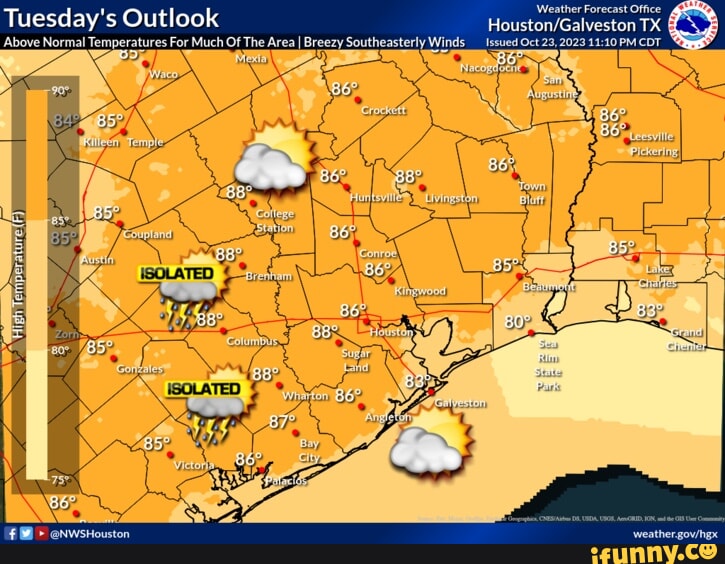 'Weather Forecast OM Office Tuesday's Outlook TX Above Normal