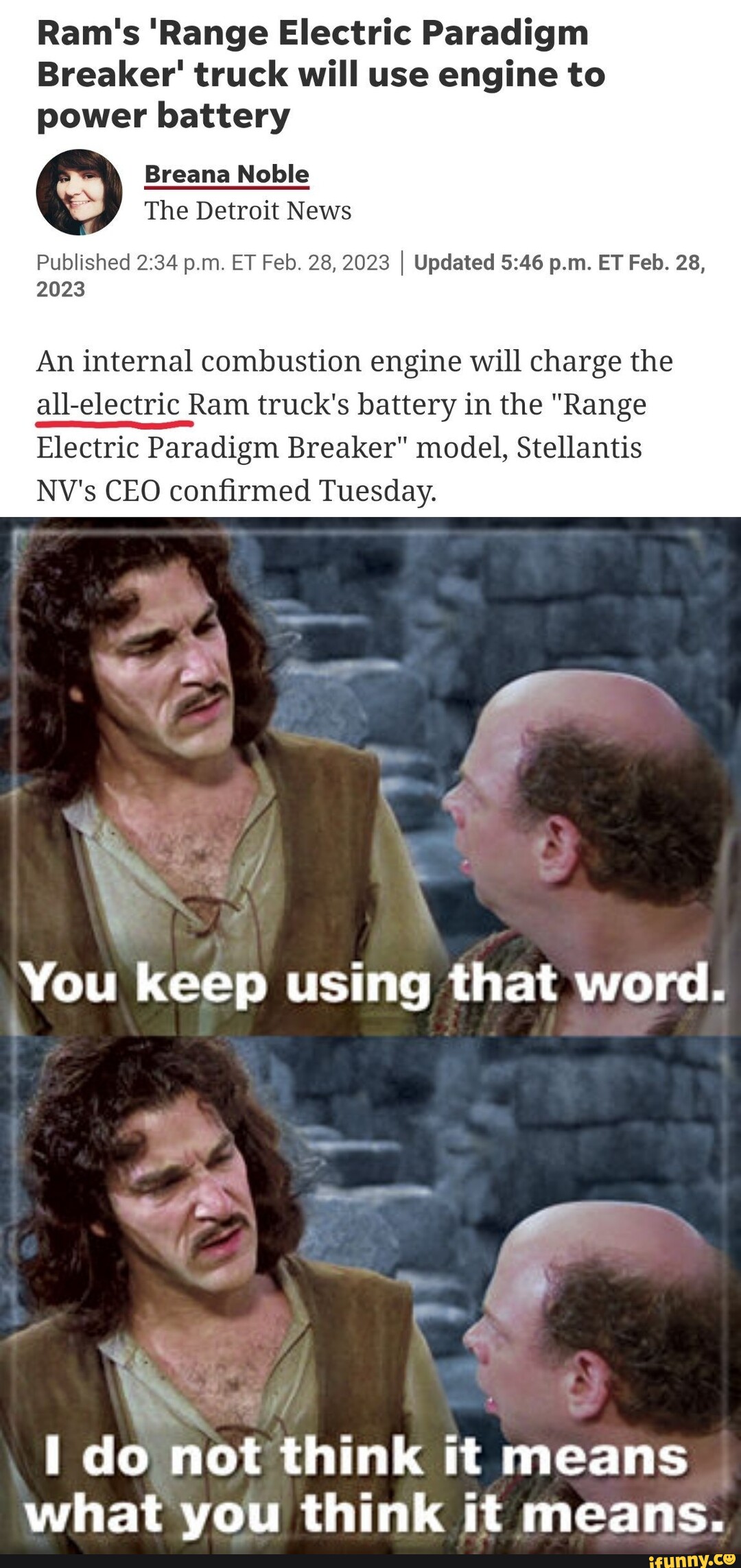 Ram's 'Range Electric Paradigm Breaker' truck will use engine to power