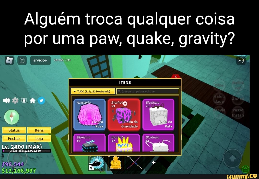 Alguém quer trade no Blox Fruits ? Tenho control, magma e string. Na conta  secundária tenho shadow e quake - iFunny Brazil