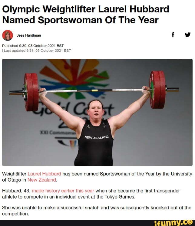 Olympic Weightlifter Laurel Hubbard Named Sportswoman Of The Year