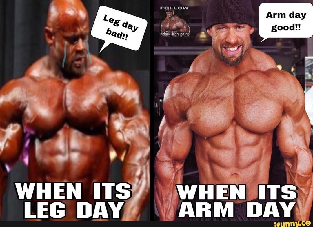 Leg day best sale and arm day