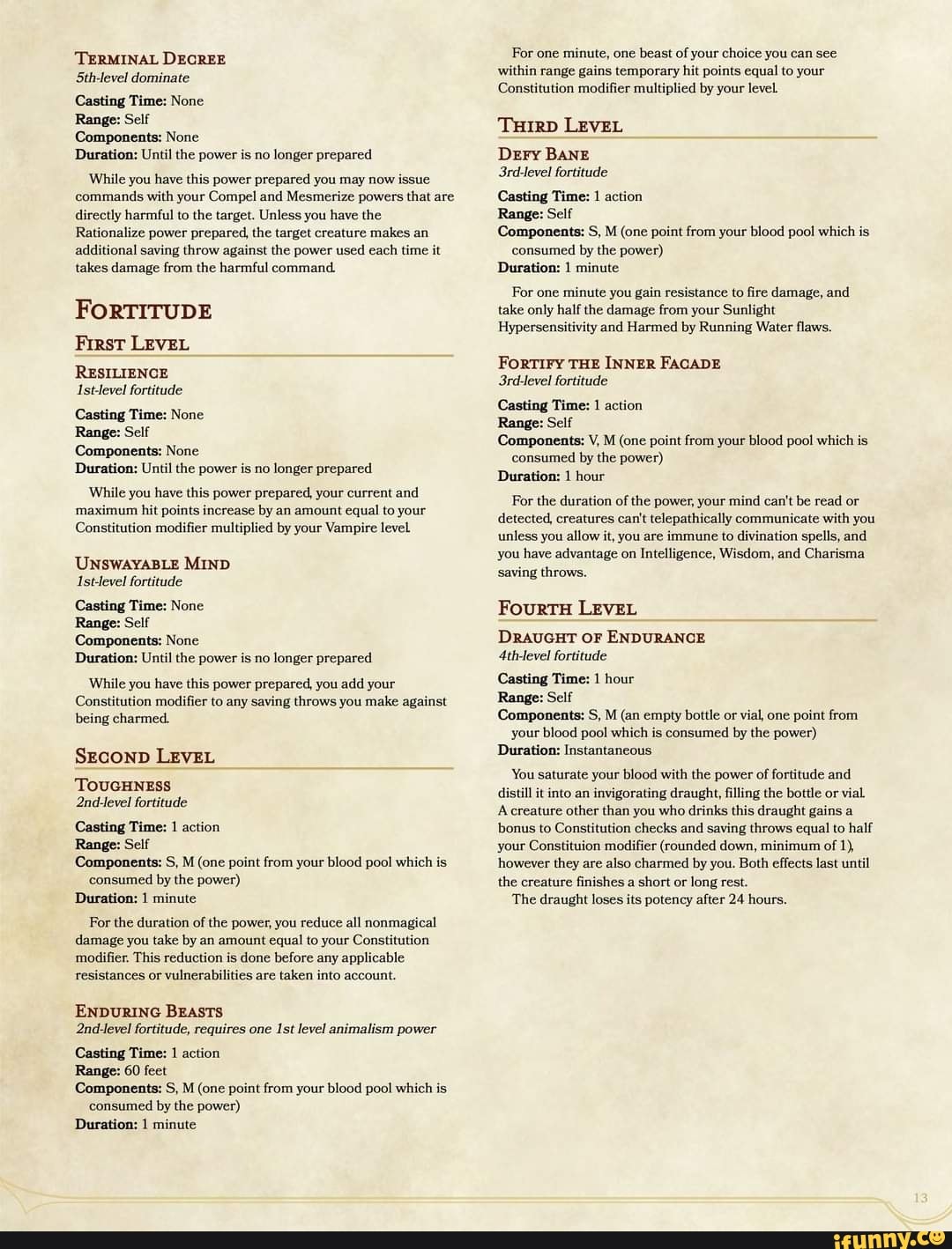 TERMINAL DECREE 5thlevel dominate Casting Time None Range Self