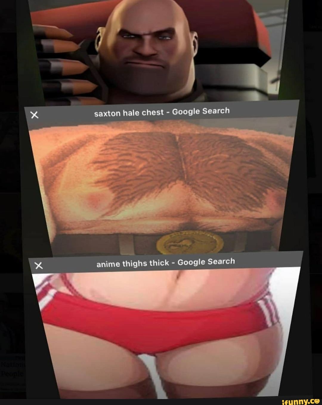 Saxton hale chest - Google Search anime thighs thick - Google Seareh -  iFunny Brazil