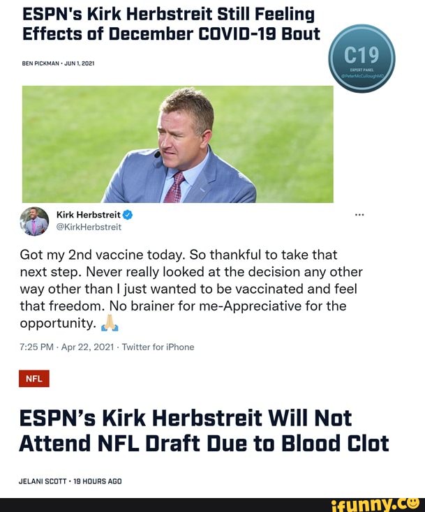 Kirk Herbstreit to Miss NFL Draft With Blood Clot