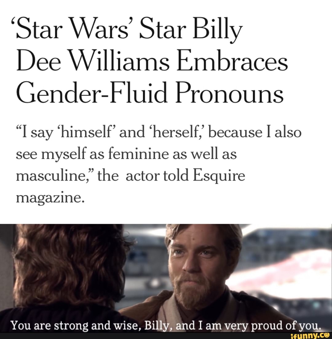Star Wars' Billy Dee Williams embraces gender fluidity