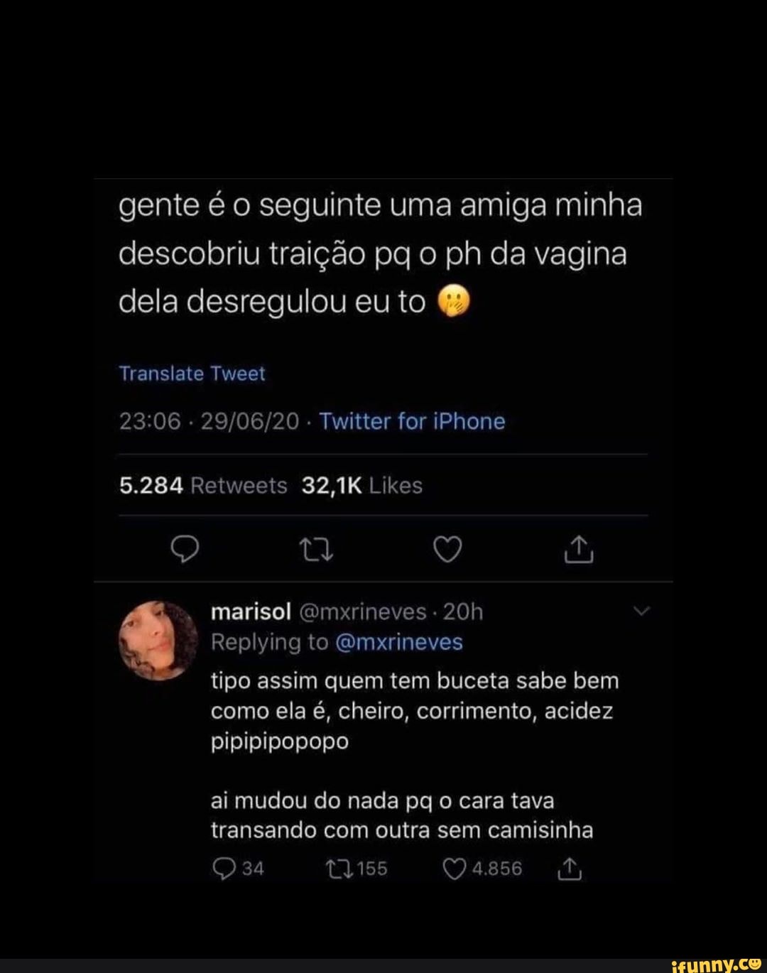 Gente é o seguinte uma amiga minha descobriu traição pq o ph da vagina dela  desregulou