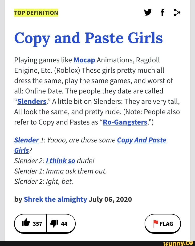 TOP DEFINITION vf > Copy and Paste Girls Playing games like Mocap  Animations, Ragdoll Enigine, Etc. (Roblox)