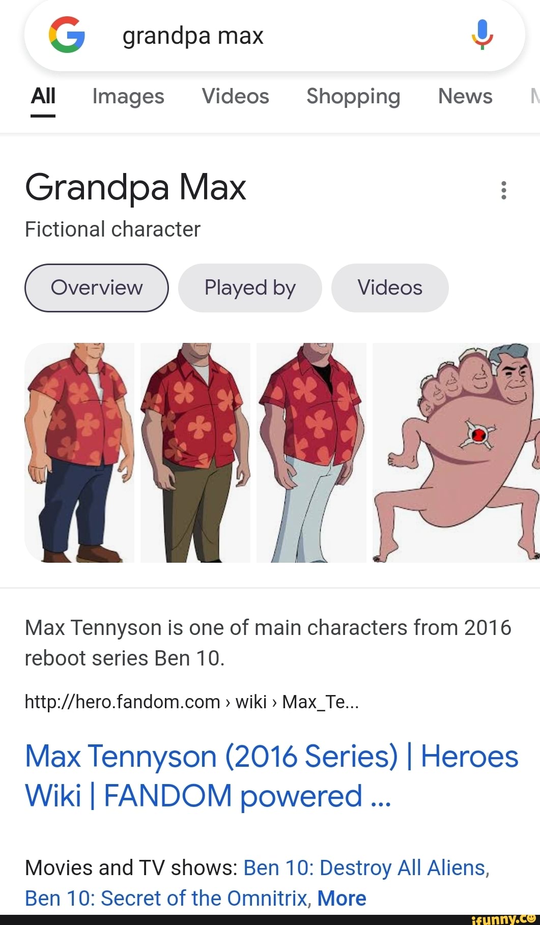 Grandpa max All Images Videos Shopping News Grandpa Max Fictional character  (Overview Played by Videos Max