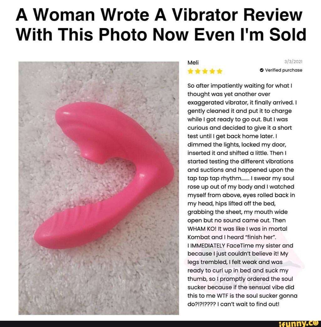 A Woman Wrote A Vibrator Review With This Photo Now Even I m Sold