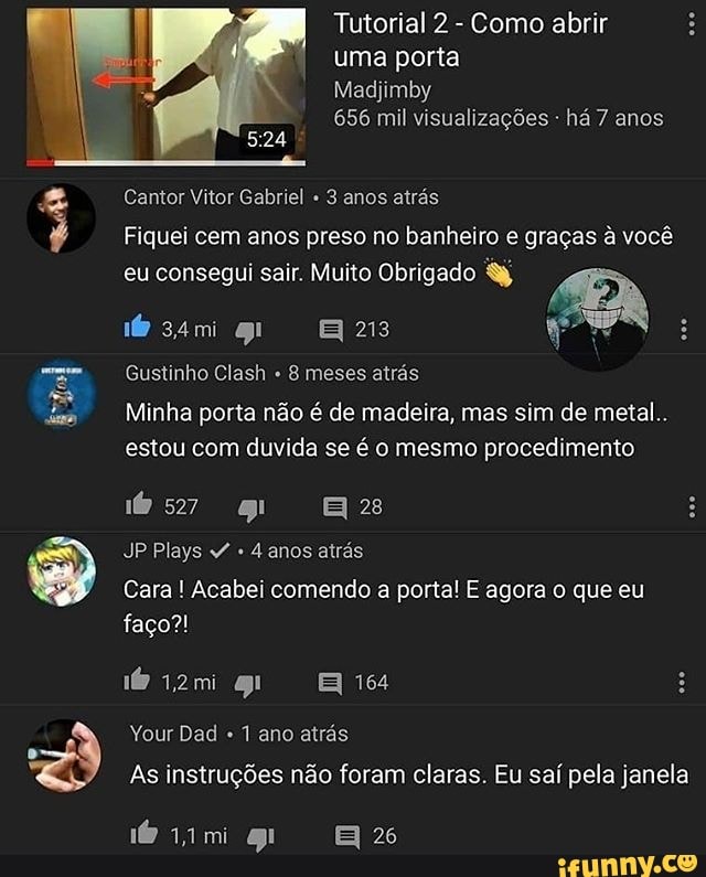 QUANDO (OS COMENTÁRIOS É O PRÓPRIO MEME jovem e 7 anos atrás e 1 mês atrás