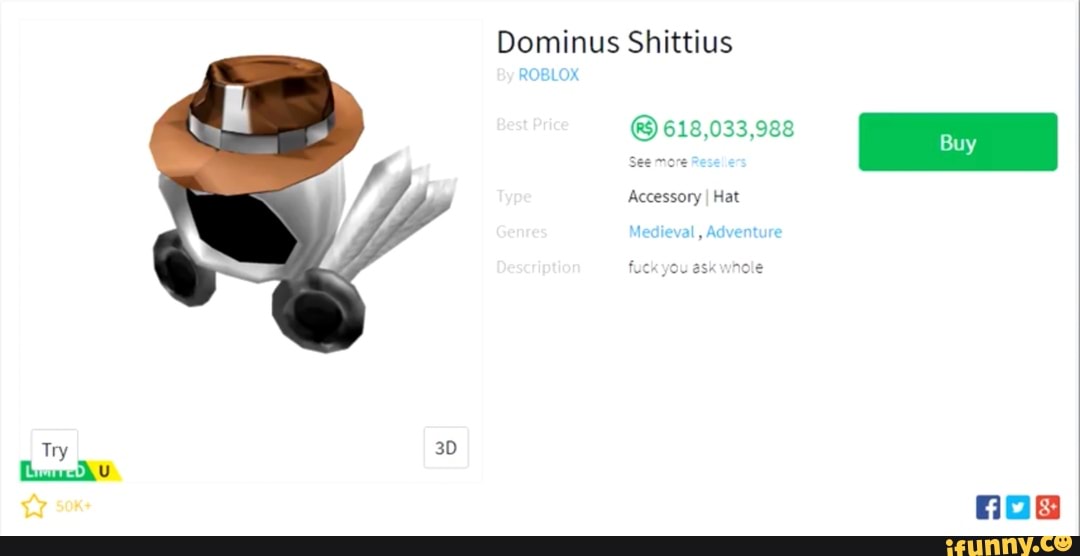 Try u Dominus Shittius ® 618,033,988 See more Accessory I Hat Buy